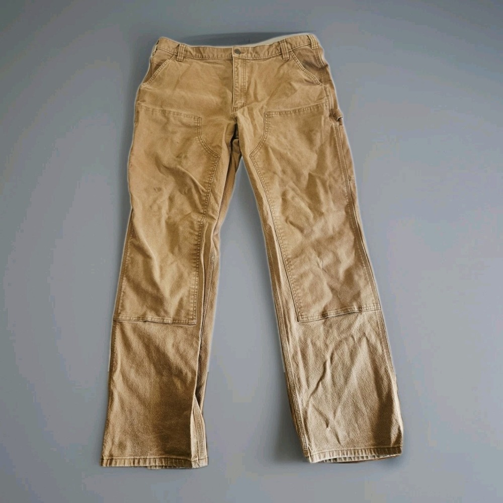 Carhartt Double Knee Pants Regular Fit‎ Tan Khaki Men's Size 40x34